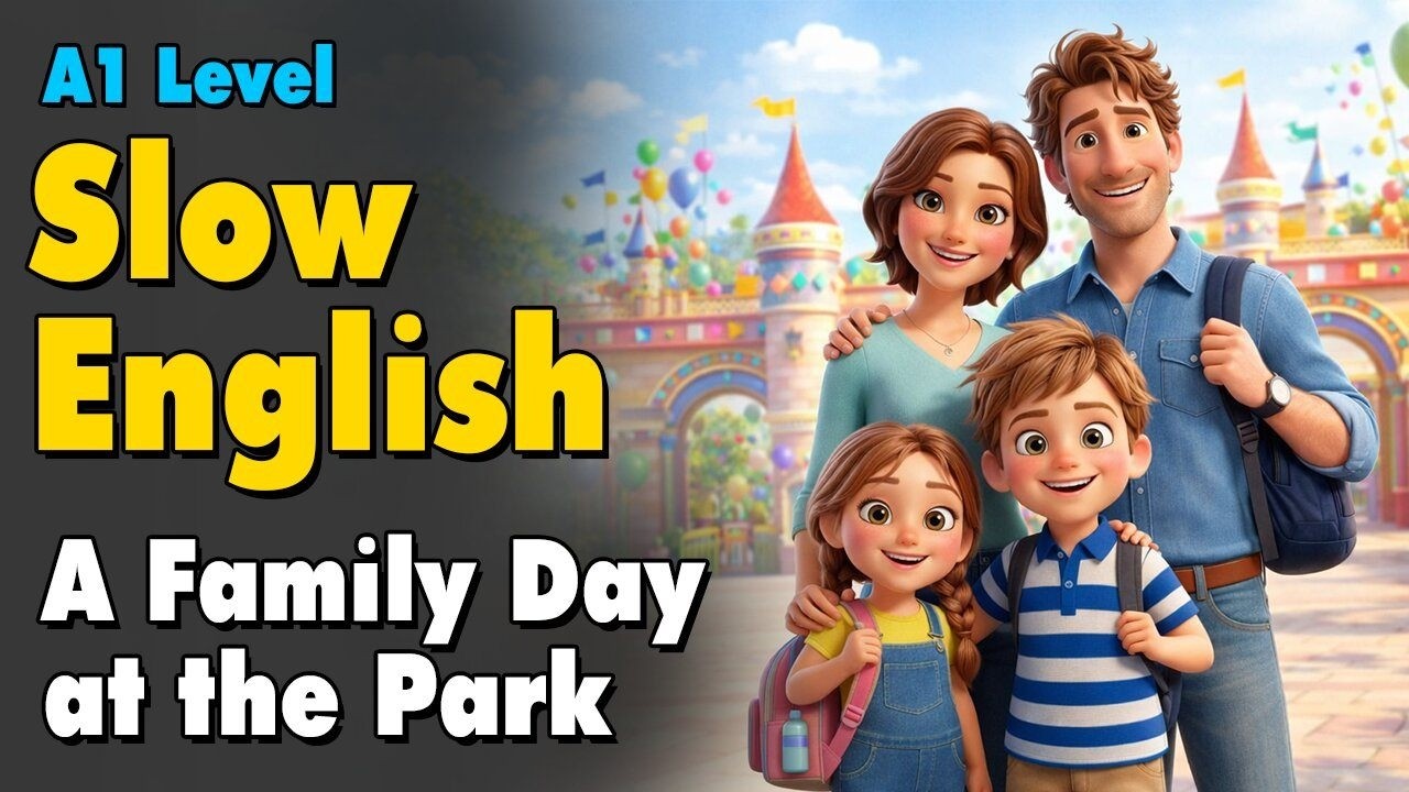 A Family Trip to the Theme Park | Slow English Listening for Beginners (A1 Level)