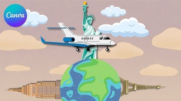 Travel Cartoon Animation Tutorial in Canva 2024