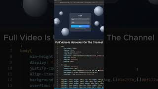 Glass Login with live bubble effect using HTML and CSS #shorts #coding #programming