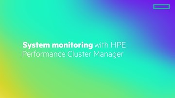 System monitoring with HPE Performance Cluster Manager