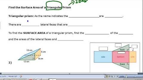 Lesson 8.2 Surface area of prisms