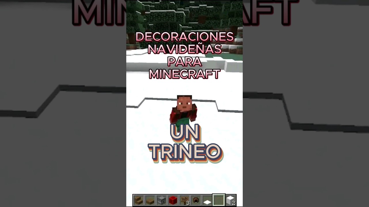 DECORACIONES NAVIDEÑAS PARA MINECRAFT (un trineo) #minecraft #decoration #minecrafttutorial