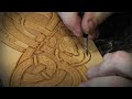 Leather Carving: A Viking Serpent & Boar - REAL TIME