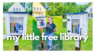 I Built My Own Little Free Library How To Build Personalize Stock A Little Free Library
