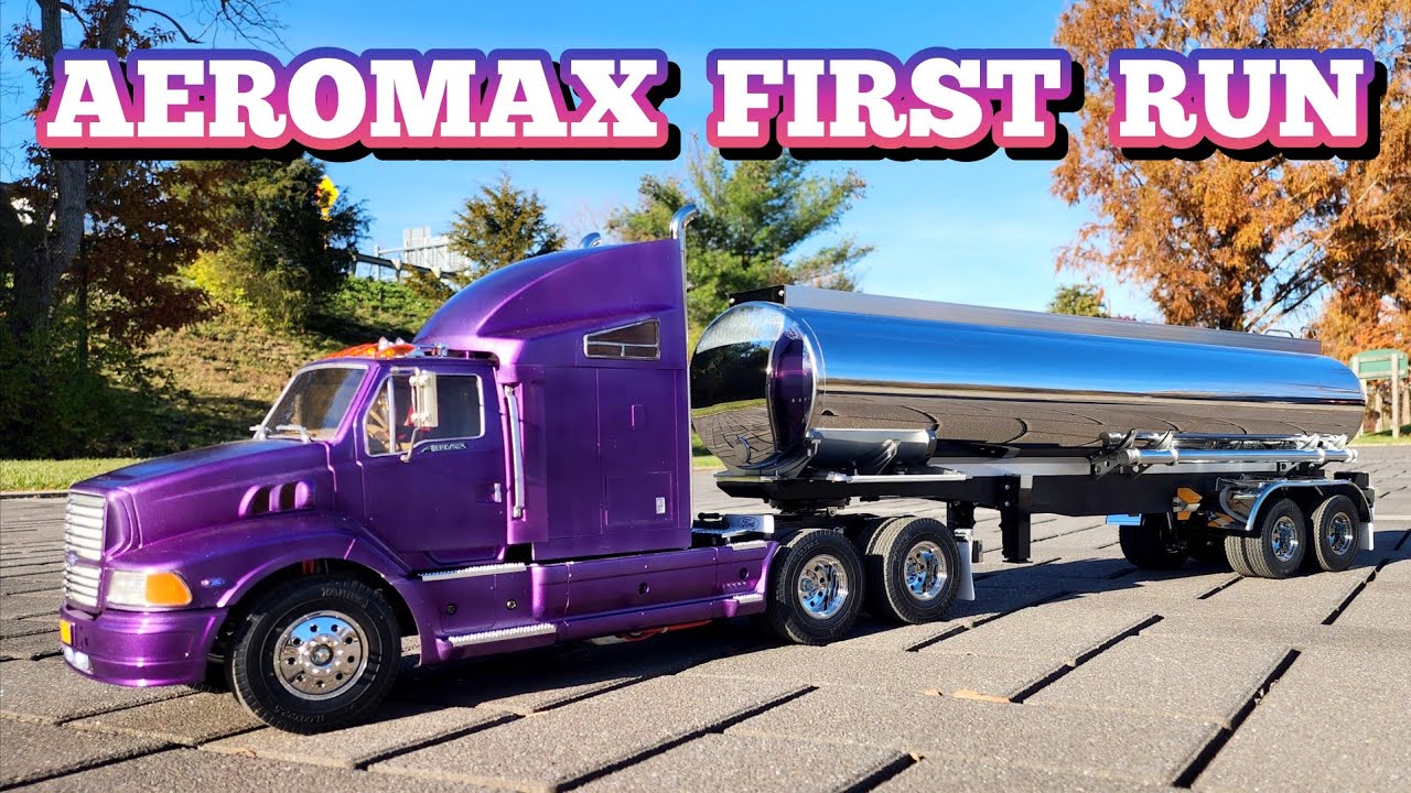 Tamiya 1/14 Ford Aeromax first run - YouTube