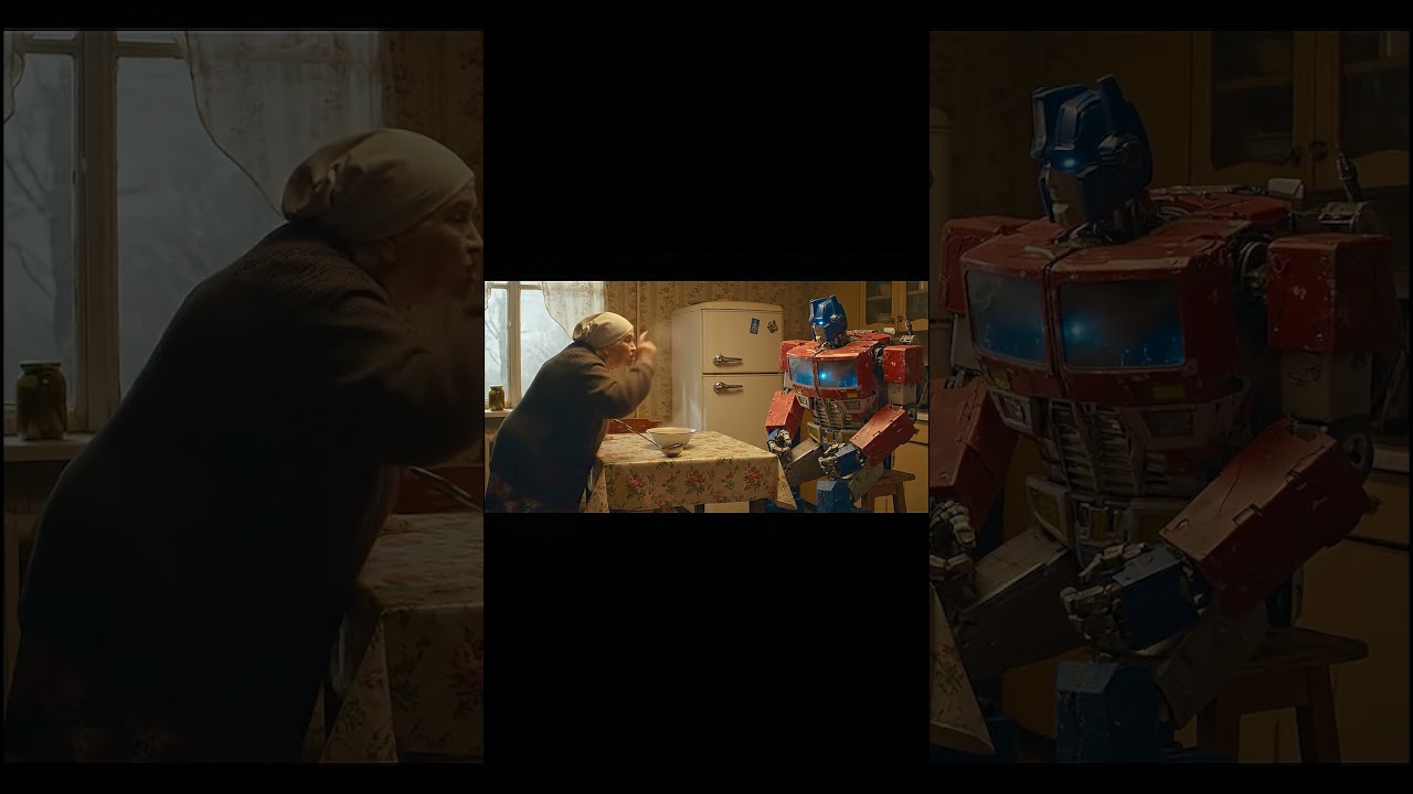 Оптимус Прайм трансформеры у мамы на кухне ест заляру Супергерой 