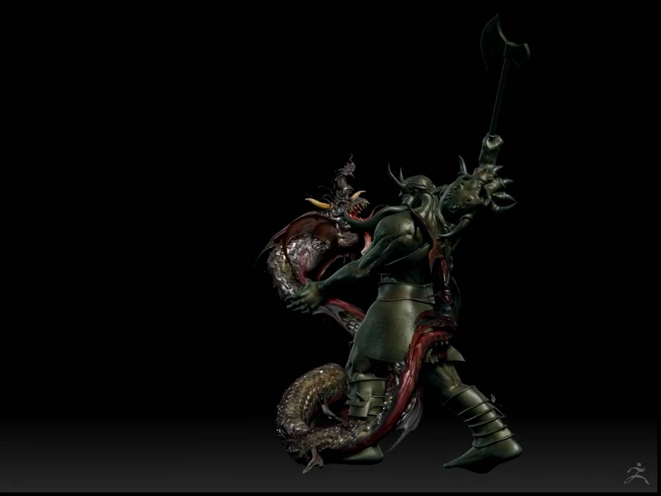 Test Naga Pose with an Ogre