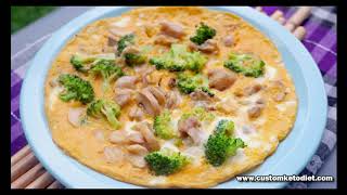 Keto Bacon and Broccoli Frittata / weight loss / diet