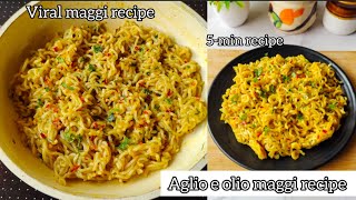 Download Lagu Aglio e olio maggi recipe| 5-min snacks recipe| super tasty \u0026 easy maagi recipe MP3
