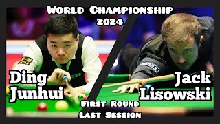 Ding Junhui vs Jack Lisowski - World Championship Snooker 2024 - First Round - Last Session Live