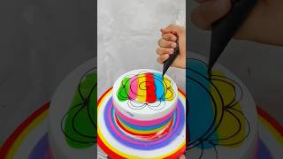 Rainbow colour cake Design #shorts#feed#tending#virals#video#youtubevideo