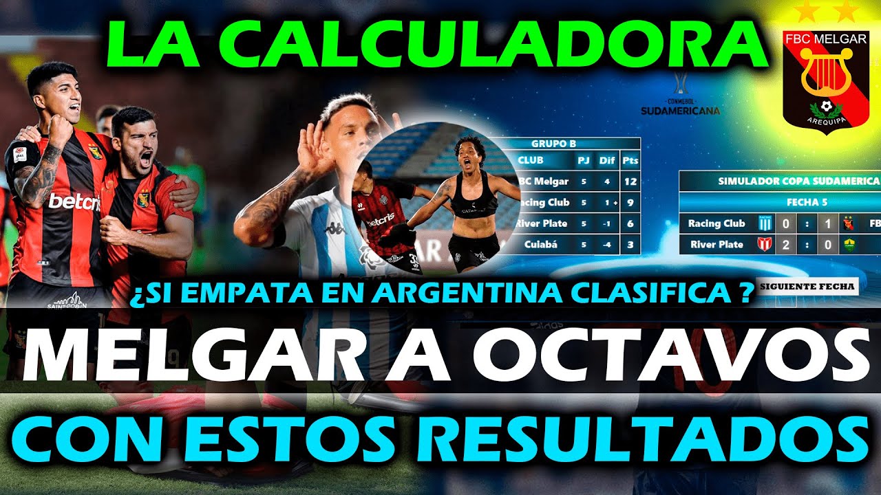 Qué RESULTADOS necesita MELGAR para CLASIFICAR A OCTAVOS de la COPA ...