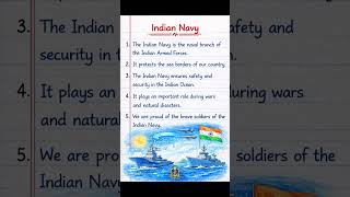 5 Lines Essay on Indian Navy | Short English Essay