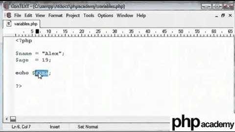 Variables in PHP - Tamil