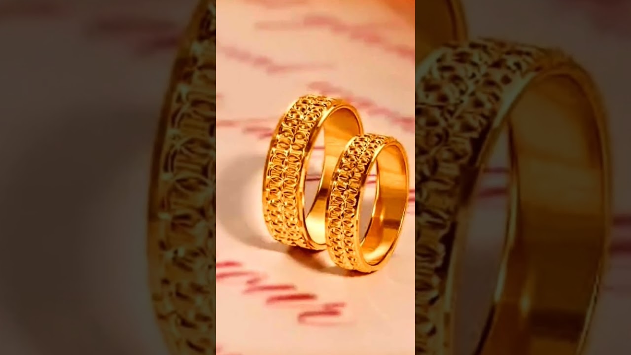 Tanishq Couple Gold Band Rings 