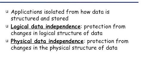 Data Independence (Physical and Logical Data Independence) in Tamil