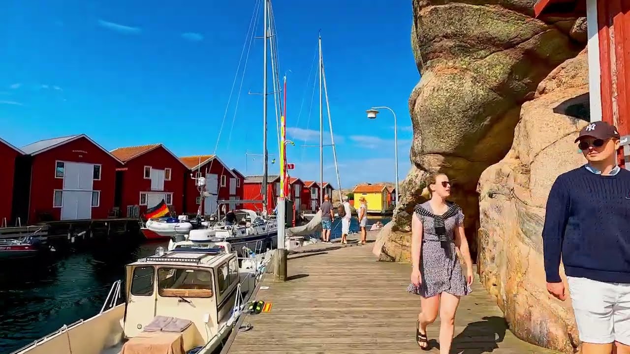 Smögen island sweden walk around smögen bridge on an early summer day 4k