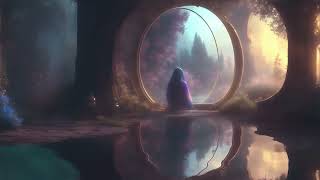 free, girl, Magic portal in a forest HD