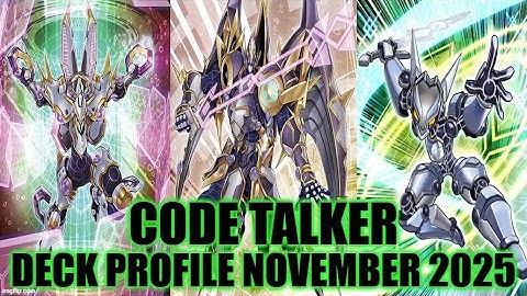 CODE TALKER DECK PROFILE (NOVEMBER 2025) YU-GI-OH!