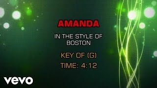 Boston - Amanda (Karaoke) chords