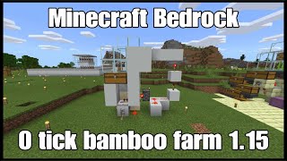 0 Tick Bamboo Farm Minecraft Bedrock Patched