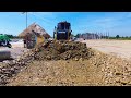 Unbelievable Power SHANTUI Dozer Landfill Operation with Dump Trucks Project Completed