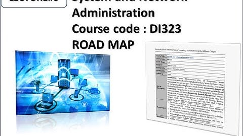 System and Network Administration: DI323| road map |@InnovateiTzoneofficial