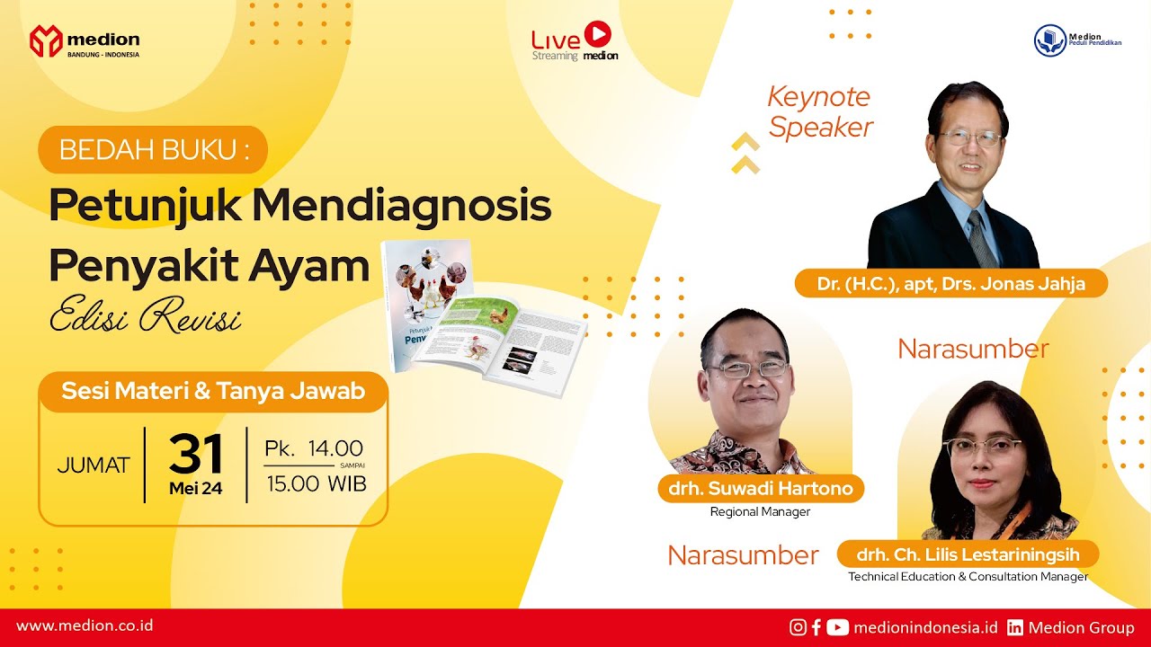 Live Streaming Bedah Buku Petunjuk Mendiagnosis Penyakit Ayam