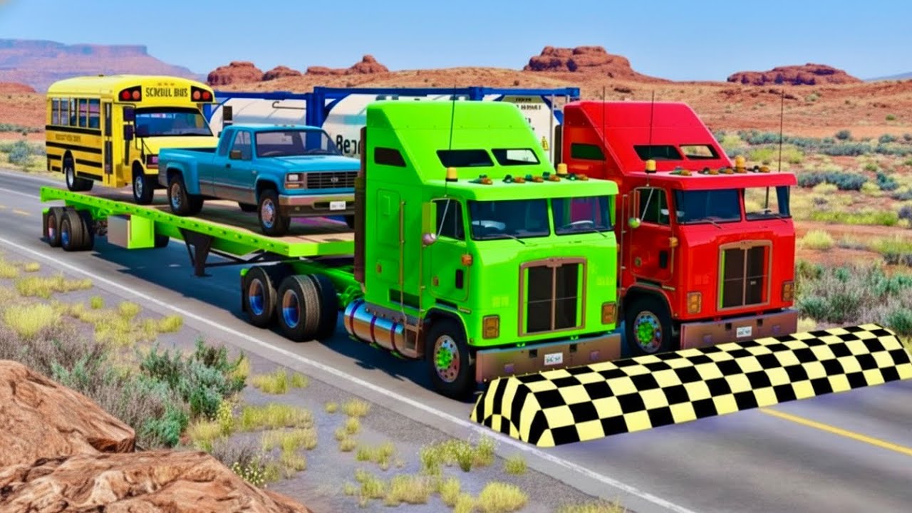 Trucks vs Speed Bumps | BeamNG.DRIVE