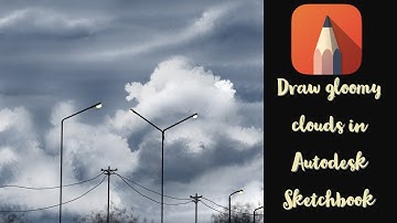 Drawing Gloomy clouds in iPad using Autodesk Sketchbook