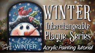 Hello Winter Interchangeable Acrylic Painting Tutorial by Chris Haughey