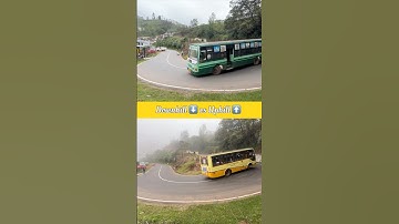 TNSTC Green vs Yellow | Long Bus vs Short Bus | Uphill Downhill Mass Driving Skills