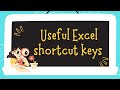 #msexcel Excel Shortcut Keys|Beginners|How to use excel without using of mouse..