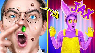 Jax Makeover Challenge! From Nerd to The Amazing Digital Circus Star!