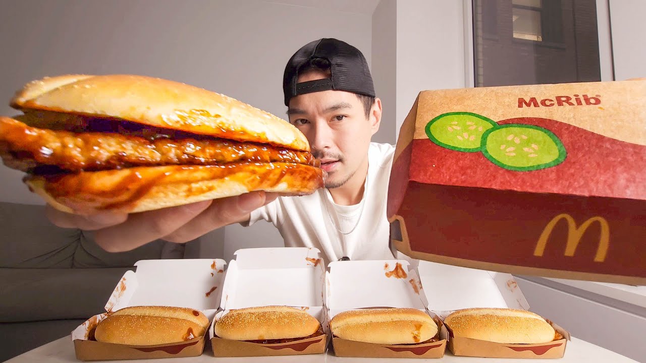 Trying a real McRib for the first time