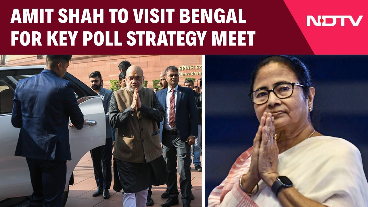 Amit Shah Bengal Visit | Amit Shah Heads To Bengal For Key Poll Strategy Meetings Ahead Of Polls