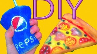 DIY PIZZA,PEPSI SQUISHY.СКВИШИ ФАСТФУД!Как сделать сквиши своими руками /DIY сквиши !Сквиши из губки