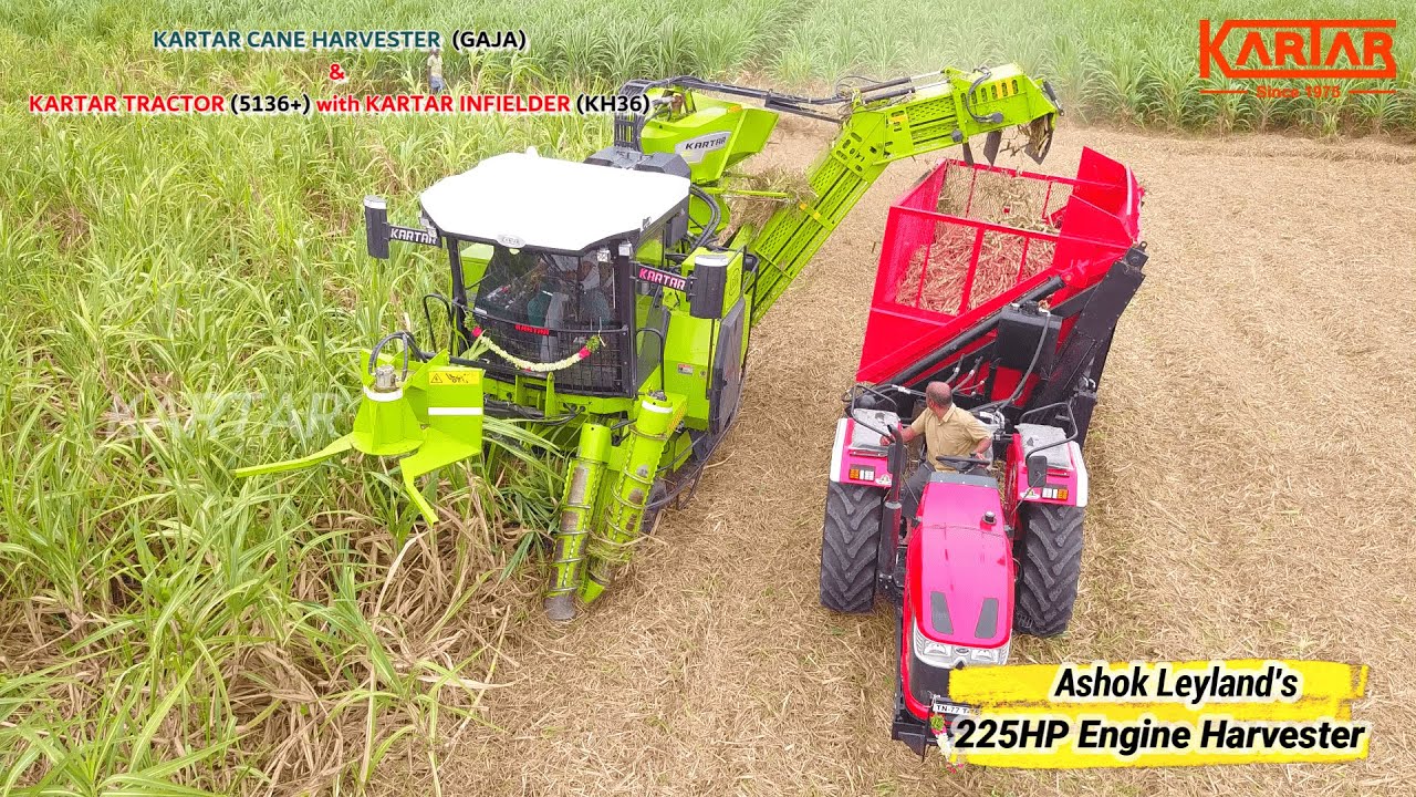 KARTAR Sugarcane Harvester & Tractor with Infielder
