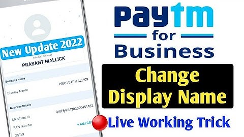 How to change display Name in Paytm Business Account | Paytm Business display name kaise change kare