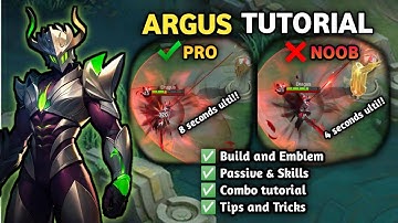 ARGUS TUTORIAL 2025 | Argus Tutorial for Beginners NEW UPDATE | Mobile Legends