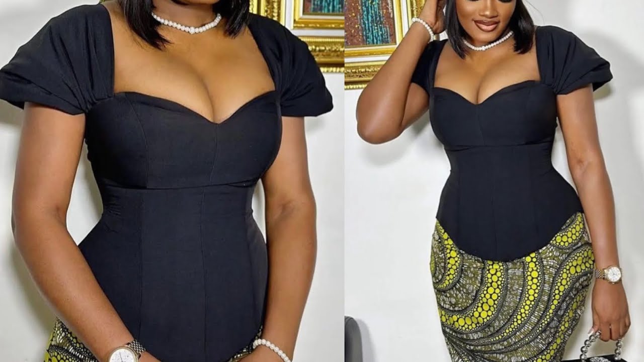 Как раскроить и сшить стильную блузку-бюстье с модными рукавами.