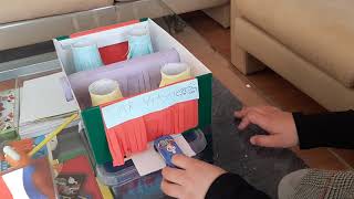 DIY..car wash toy for kids made of Shoe box