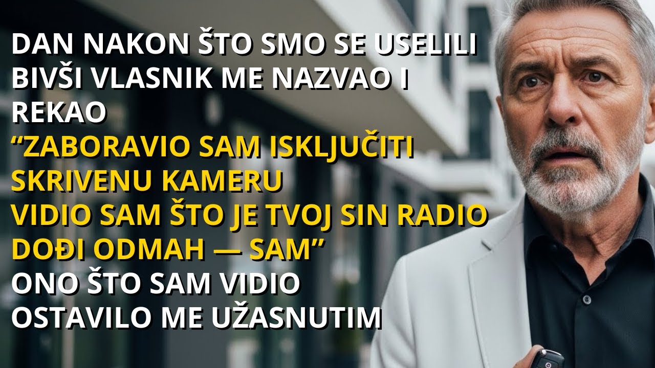 Nakon selidbe, bivši vlasnik mi je rekao: “Zaboravio sam spomenuti skrivene kamere — ali…”