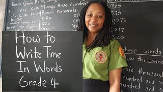 PEP Maths: Time: How to Write Time in Words. Grade 4 Mathematics. Primary Exit Profile Exam Prep