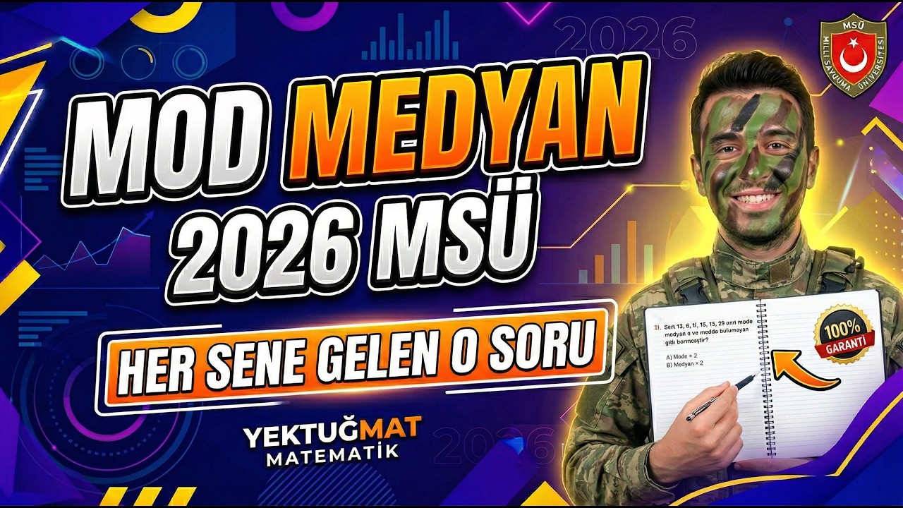MSÜ HER SENE GELEN O SORU Mod Medyan Veri İstatistik MSÜ Matematik Son Tekrar
