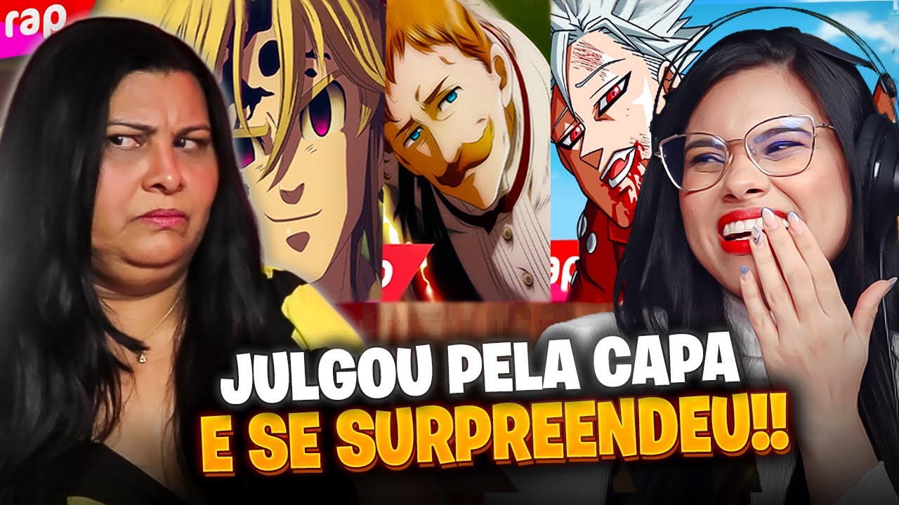 MÃE EVANGELICA REAGE a - RAP DO BAN , RAP DO ESCANOR & RAP DO MELIODAS | 3 EM 1