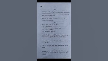 2022 paper | Management Principles and Applications | DU Paper | SEM 3