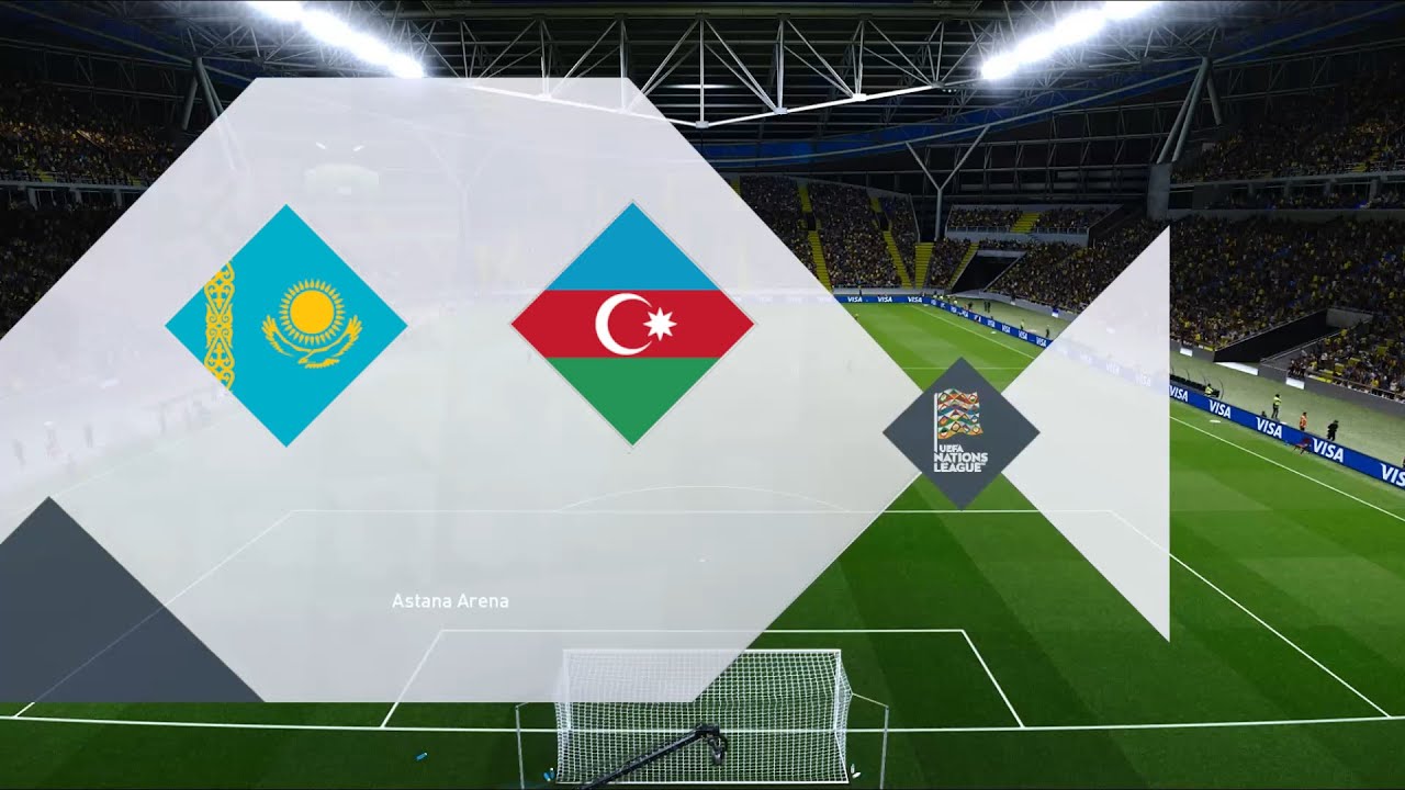 Kazakhstan vs Azerbaijan | Astana Arena | 2022-23 UEFA Nations League | PES 2021