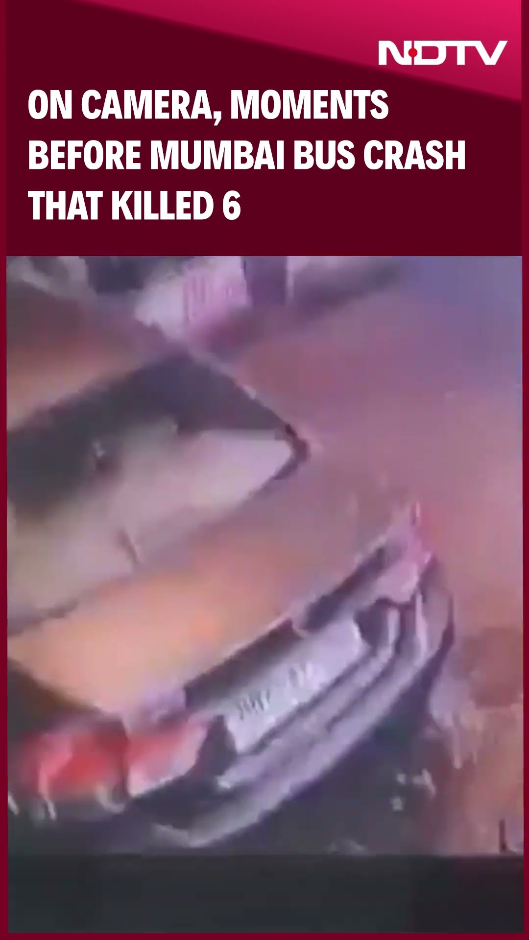 On Camera, Moments Before Mumbai Bus Crash That Killed 6
