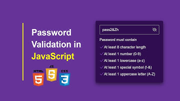 Password validation check in HTML CSS & JavaScript | Password Strength Check in JavaScript
